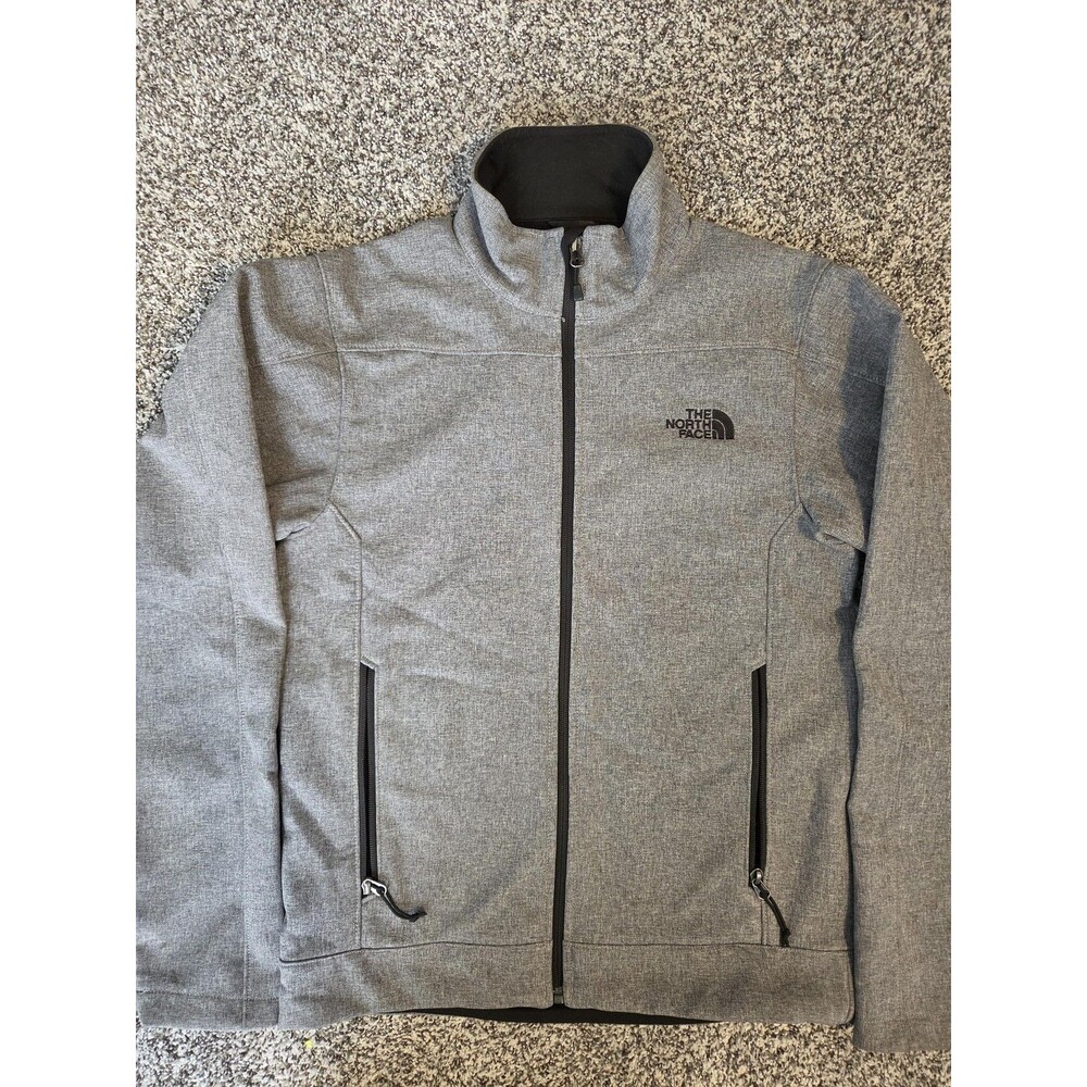 The North Face Jacket Mens XS Gray Softshell Fleece Lined Full Zip Outdoor